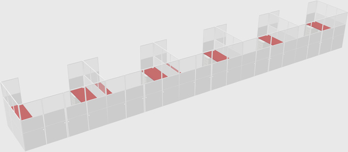 U-shaped cubicle