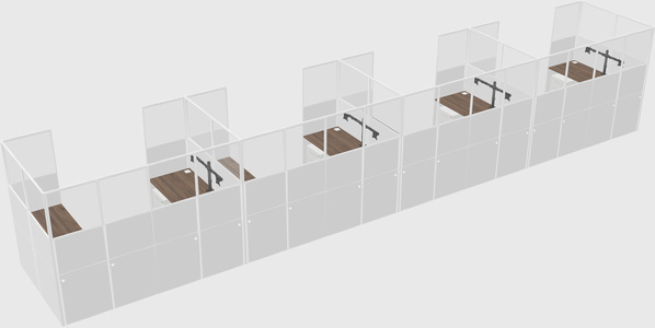 U-shaped cubicle