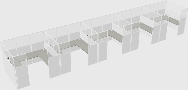 U-shaped cubicle