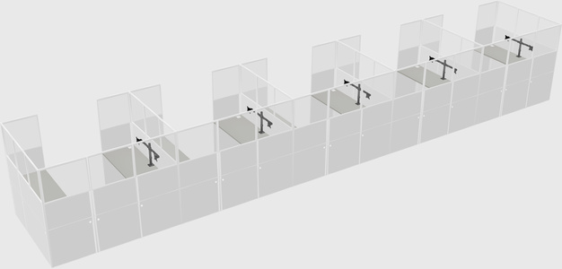 U-shaped cubicle