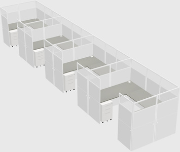 U-shaped cubicle