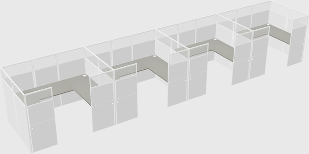 U-shaped cubicle
