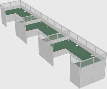 U-shaped cubicle