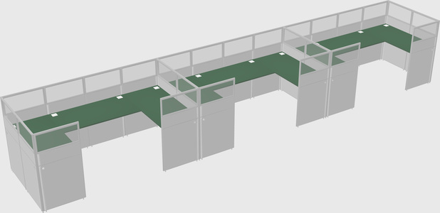U-shaped cubicle