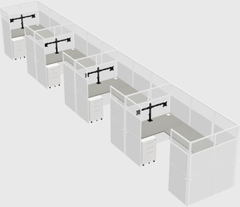 U-shaped cubicle