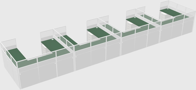 U-shaped cubicle