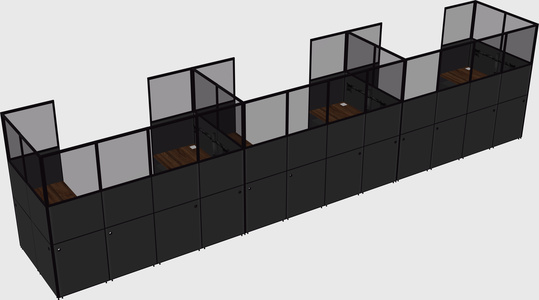 U-shaped cubicle