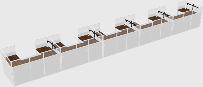 U-shaped cubicle