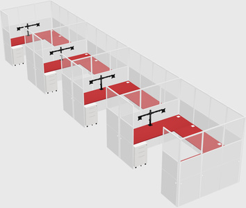 U-shaped cubicle