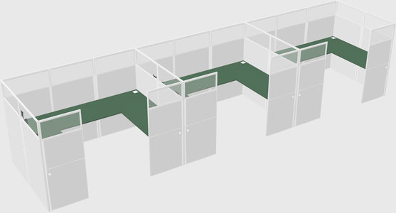 U-shaped cubicle