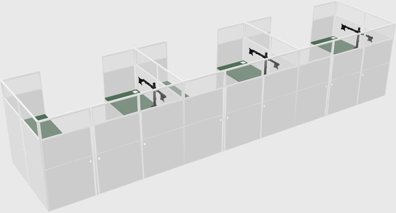 U-shaped cubicle