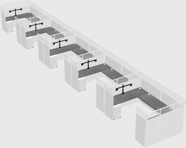 U-shaped cubicle