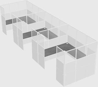 U-shaped cubicle
