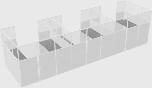 U-shaped cubicle