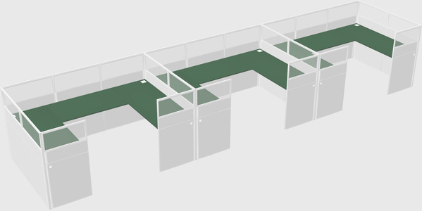 U-shaped cubicle