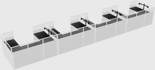 U-shaped cubicle