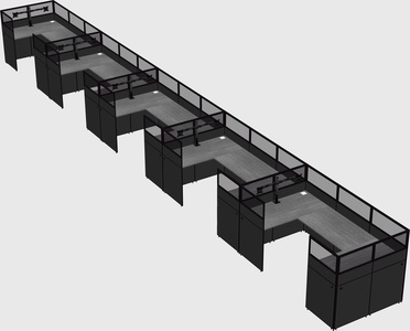 U-shaped cubicle