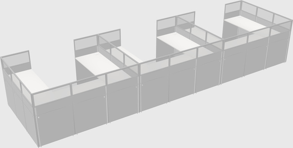 U-shaped cubicle