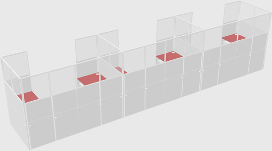 U-shaped cubicle