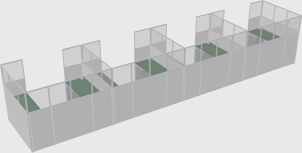 U-shaped cubicle