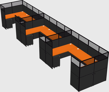 U-shaped cubicle
