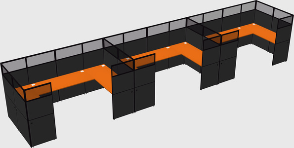 U-shaped cubicle