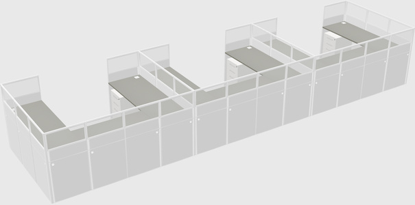 Cabine en u