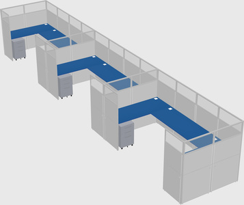 U-shaped cubicle