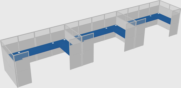 U-shaped cubicle