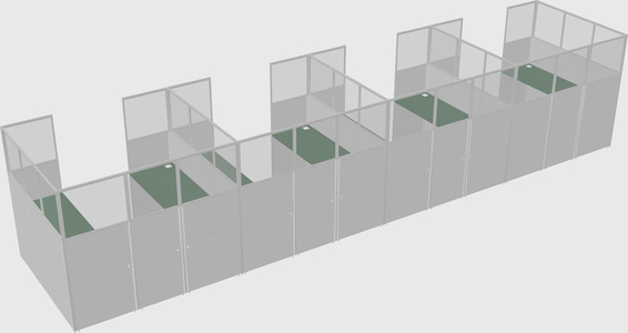 U-shaped cubicle
