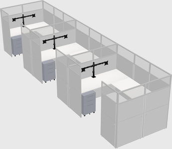 U-shaped cubicle