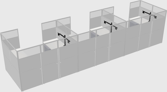 U-shaped cubicle
