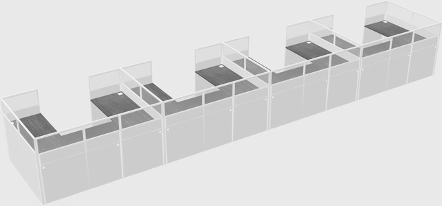 U-shaped cubicle