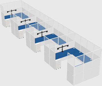 U-shaped cubicle
