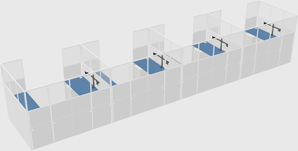 U-shaped cubicle