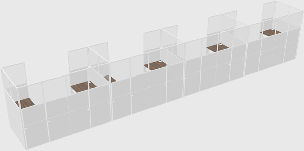 U-shaped cubicle
