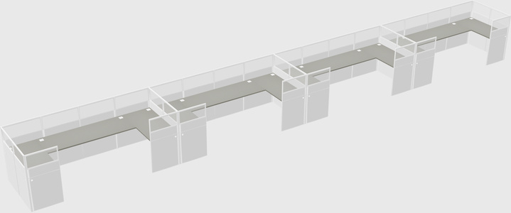 U-shaped cubicle