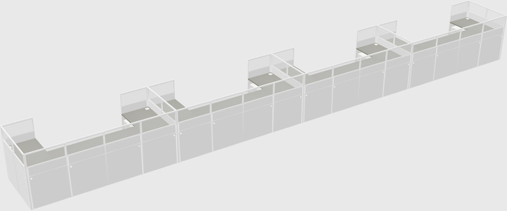U-shaped cubicle