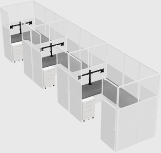 U-shaped cubicle