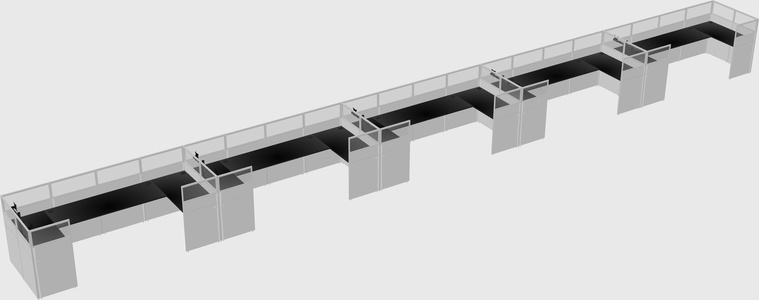 U-shaped cubicle