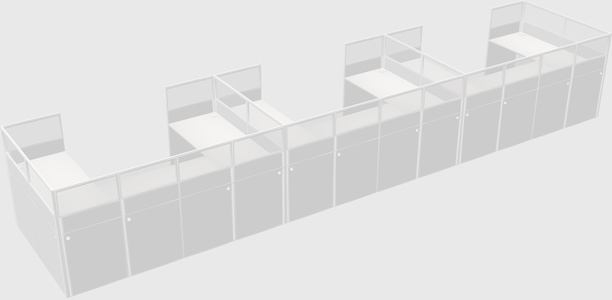U-shaped cubicle