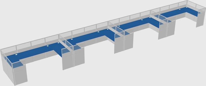 U-shaped cubicle