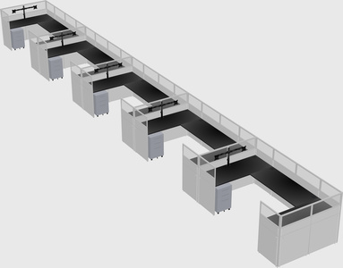 U-shaped cubicle
