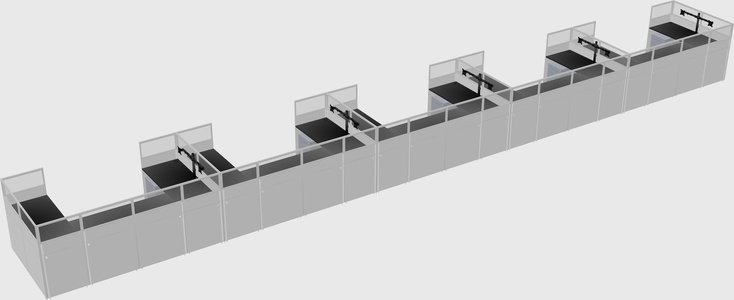 U-shaped cubicle