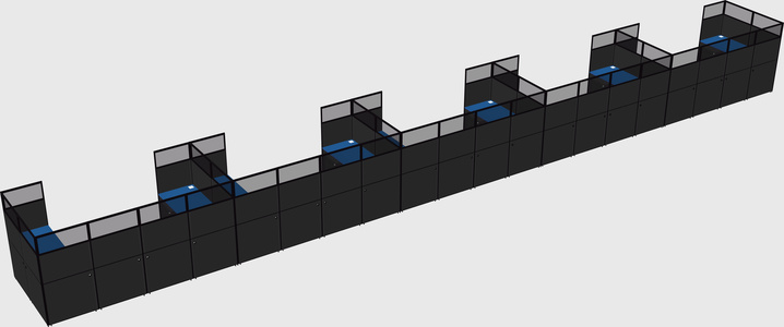 U-shaped cubicle