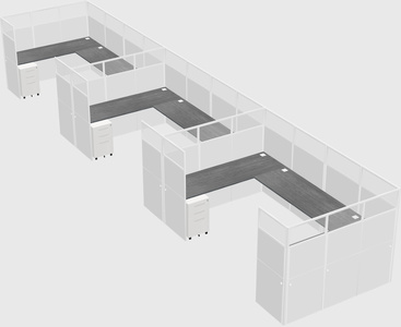 U-shaped cubicle