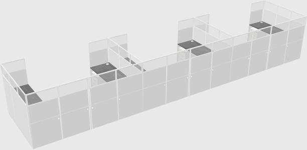 U-shaped cubicle