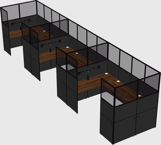 U-shaped cubicle