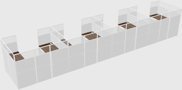U-shaped cubicle