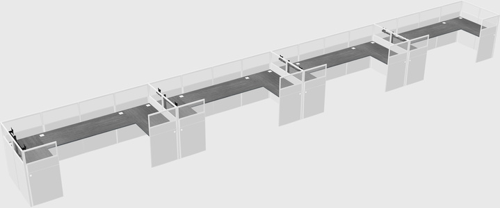 U-shaped cubicle